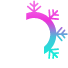 Icon of circle that is half sun and half snowflake
